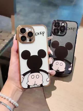 这个手机壳可!米奇背影闪粉可爱手机壳iPhone14promax高级感13卡通12promax防摔
