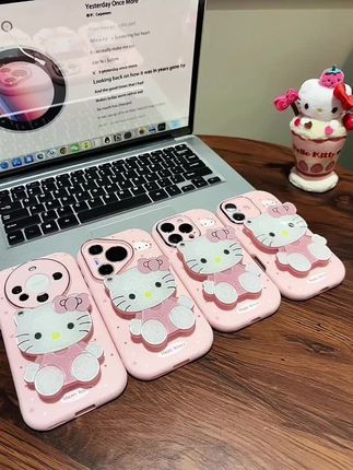 好可爱的少女粉猫KT手机壳呀!自带镜子气囊支架,真的好方便#这也太好看了 #手机壳 #仙女必备 #可爱手机外壳 #仙女手机壳