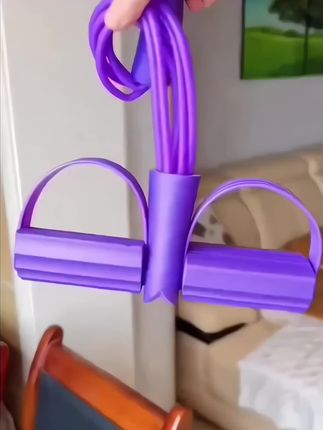 #塑型瘦身 【健身瘦腹】脚蹬拉力器辅助拉伸绳家用训练矫正驼背力量器材男女器#脚蹬拉力器训练 #居家锻炼 #好身材练起来 #家用健身器材推荐