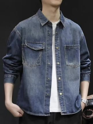 #牛仔衬衫 #牛仔外套 #男生穿搭 #帅气穿搭 #休闲百搭