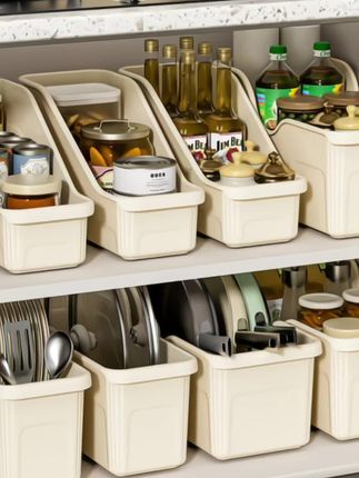 这款无异味,厨房收纳盒,橱柜收纳篮,柜子新家入住整理筐,家用储物篮,方便好用#收纳盒#整理筐# 储物篮