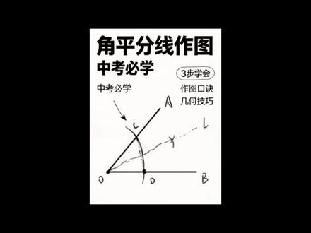 2分钟学会角平分线尺规作图法! #数学知识讲解 #创作者中心 #创作灵感 #尺规作图 #初中数学