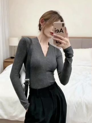 #早秋穿搭 #穿搭 #服装 #修身打底衫 #修身上衣