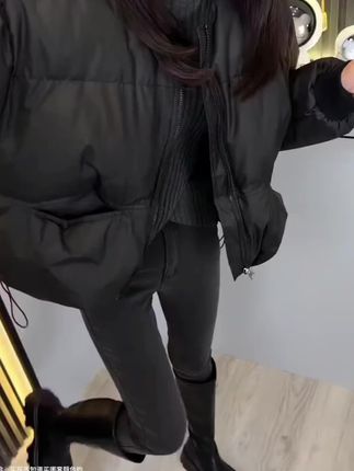 高腰弹力面膜小脚牛仔裤 显瘦百搭 胖瘦都能穿#被秋日稻喜妆拿捏住了 #穿搭展示 #显瘦裤子 #百搭裤子 #面料柔软舒适