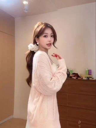 @芝士酱番薯(萌面侠Meng Fairy)萌面侠芝士【松茶开衫】羊毛百搭外套纯欲慵懒风女装6362流光风#甜美穿搭 #温柔风穿搭 #辣妹穿搭