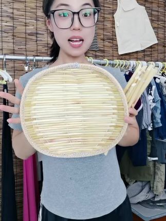 抖音旗舰手工高粱杆编织家用小筐馒头筐收纳八角盘小篦子#好东西一起分享 #好物推荐🔥