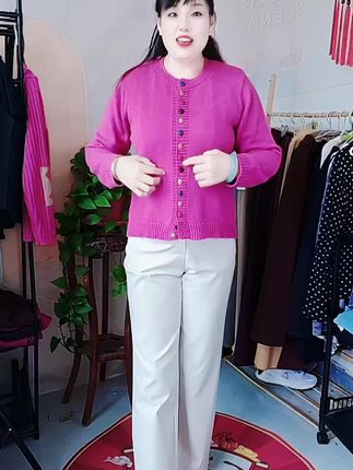 #春秋新款 #减龄显瘦穿搭 #针织衫 #面料舒适透气