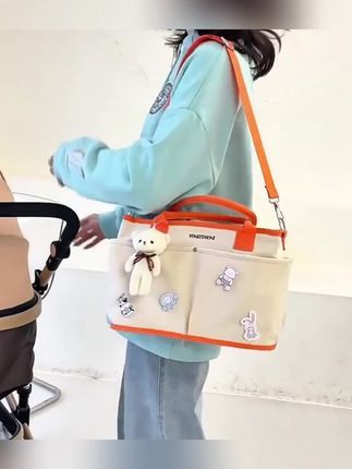 韩版手提大容量妈咪母婴待产包奶瓶尿布时尚便携轻便单肩包#妈咪包#待产包#母婴包#手提包#单肩包
