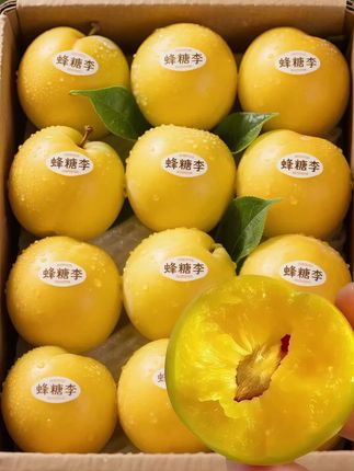 我心心恋恋的贵州六马蜂糖李,李子界的“爱马仕”终于上市了!盼这一天足足盼了一年,蜂糖李圆润饱满,果皮金黄诱人,咬一口果香迷人,甘甜如蜜,甜而不腻,口感爽脆,令人陶醉,它是家人分享,赠予他人的佳选!#口感特别好 #快来一起尝个鲜 #新鲜应季水果 #蜂糖李 #优质农产品