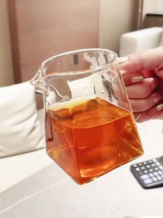 耐热高硼硅玻璃公道杯,大容量加厚家用泡茶好茶具! #耐热泡茶杯 #耐热茶漏 #高硼硅玻璃 #泡茶茶具 #加厚公道杯