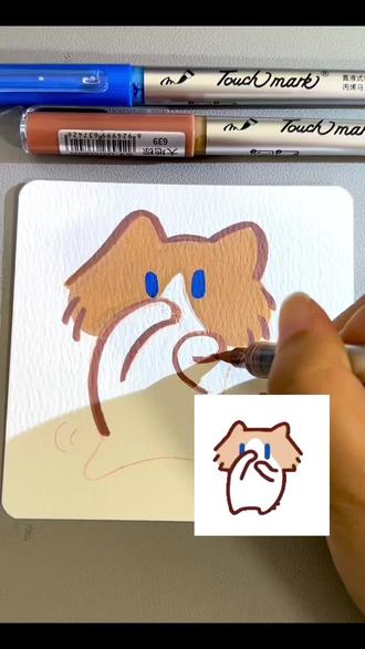 我和同桌比赛画捂嘴小猫啦,你有这个表情包吗 #画画 #简笔画 #月薪喵 #猫咪 #伙伴计划