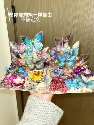 好朋友送我!谢谢啦🫶#七夕礼物#手工diy #蝴蝶