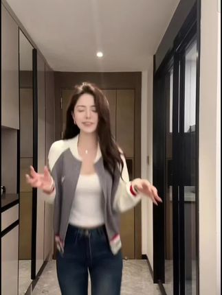 韩系学院风拼色小狗刺绣长袖拉链针织开衫女秋冬洋气减龄毛衣外套#宽松显瘦#休闲百搭#好身材好气质