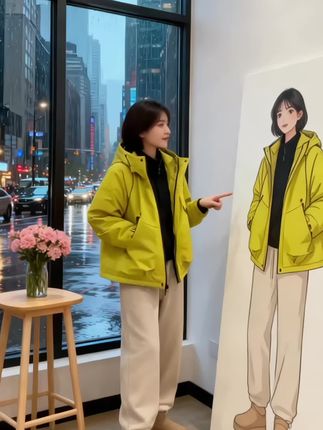 #外套穿搭 #冲锋衣 #时尚休闲穿搭 #加棉冲锋衣 #休闲女装