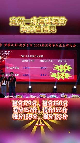 定州市第一中学复读提分怎么样?用成绩告诉你! #复读