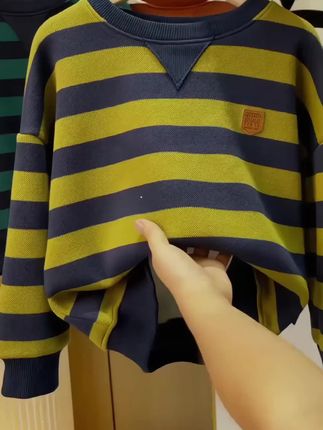 #上热门 #春秋新款 #百搭上衣 #条纹控 #休闲百搭