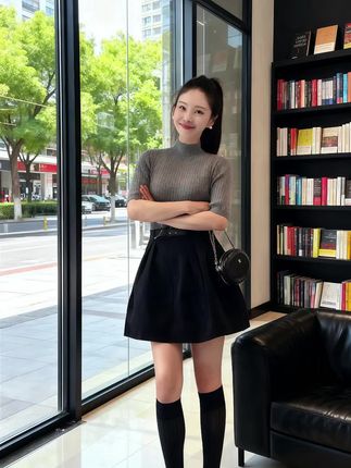 灰黑轻熟风穿搭太有质感了!韩系温柔又气质!#通勤穿搭如何摆脱土气感 #小个子显高显瘦穿搭 #说好的随便穿穿去看秀 #谁能拒绝舒华cleanfit风 #徐璐琥珀系亮片裙贵气满满