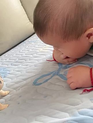 #自己玩的不亦乐乎 #上热搜 #人类幼崽成长记 爬行玩具