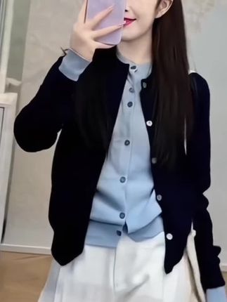 初秋高级感洋气减龄网红款两件套气质假两件针织衫白色裤子套装女#时尚穿搭女装 #减龄显瘦穿搭 #气质百搭 #气质显瘦穿搭 #休闲百搭