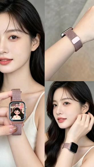 金属磁吸回环适用华为watchfit5/fit4/3手表表带