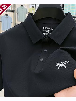 商场撤柜 刺绣鸟男士t恤短袖夏季25新款冰丝高级感男装polo衫男款
