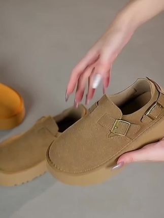 复古勃肯鞋女款2025秋冬新款一脚蹬早秋网红爆款女鞋美拉德豆豆鞋#好鞋推荐