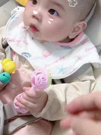 【贝肽斯】婴儿口水巾速干宝宝小蓝鲸围嘴口水围兜防吐奶新生儿饭兜#口水巾