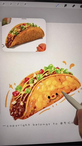 沉浸式画画—TACO🌮
#画画 #绘画 #美食 #教程 #治愈系