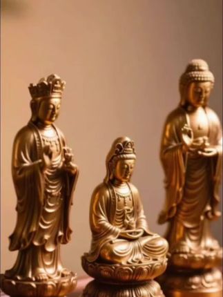 纯铜地藏王观世音#释迦牟尼#家用摆件#佛教信仰 #玉雕手艺人 #祈福祈福 #手工雕刻玉石