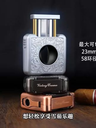 想轻松享受雪茄乐趣,有它就够啦,高颜值复古雕花设计,集多功能于一身,便携的V型剪刀,还有烟托,雪茄钻,通气针工具,让你抽雪茄更有仪式感
