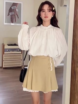 (全额运费补贴)木耳边白衬衫女设2025春秋新款长袖叠衬衣宽松上衣#木耳边 #衬衫 #长袖 #衬衣 #宽松版型 @DOU+小助手 @DOU+上热门