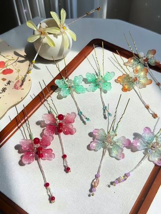 是灵动小蜻蜓啊!9.9两只少量现现#汉服配饰 #簪娘 #东方美学