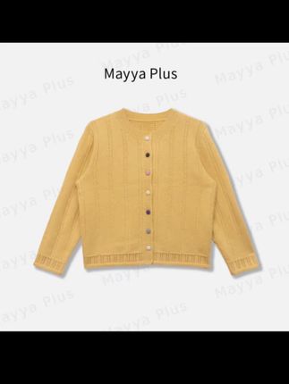 【绵绵彩豆】Mayya Plus麦芽定制韩系流光风绵羊毛针织开衫32537095