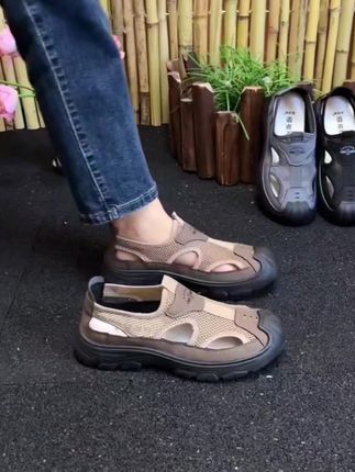 #夏季穿搭#网鞋#沙滩鞋#包头凉鞋#软底软面穿上超舒服