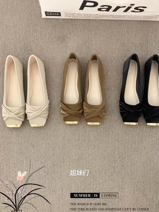 啄木鸟法式平底内增高浅口单鞋女2025年新款百搭玛丽珍小皮鞋温柔#热门衣服#显瘦穿搭#夏日穿搭