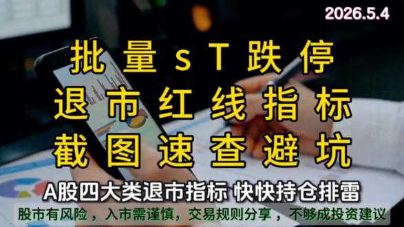 #a股市场 #st股分析 #ST退市新规 #交易分享 #实战交流