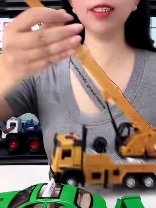 儿童合金工程车起重机男孩惯性耐摔挖掘机翻斗运输车搅拌车套装#玩具 #工程车玩具 #玩具车 #早教益智玩具 #遥控车
