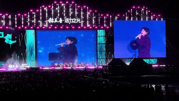 声音太美了~听完直接爱上😍#演唱会现场live #黄冈体育中心 #郁可唯#稻花香群星演唱会 #李荣浩