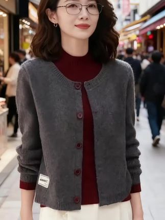 #针织衫 #针织开衫 #针织外套 #洋气针织衫 #时尚针织衫