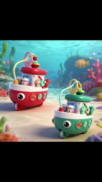 BAOLI 宝丽轮船多功能玩具船音乐爬行学步小船 科学#礼物#玩具#早教#启蒙#多功能