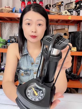 【缸筒气压表】脚踩打气筒自行车电动车电瓶车篮球脚踏充气 #打气筒 #脚踩高压打气筒 #脚踩充气泵 #超便宜超划算 #轮胎打气筒