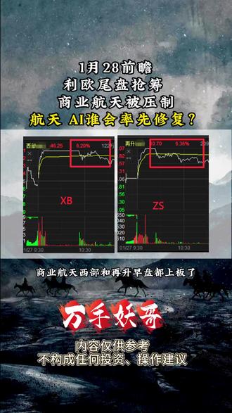 商业航天和AI应用谁会率先修复? #财经 #股市 #商业航天 #AI应用