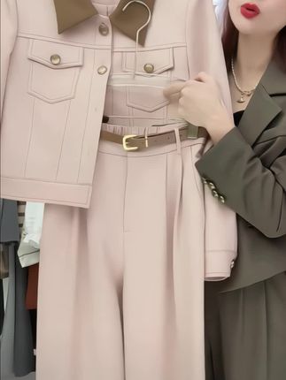 〈纪朵研〉H503轻职风时尚风百搭时尚显瘦套装小个子女装气质两件套 #高级感穿搭 #时尚穿搭 #通勤搭配 #职业装 #显瘦穿搭