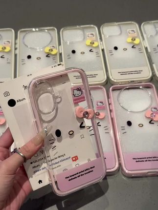 哇 好阔爱的蝴蝶结🎀kt猫手机壳啊,好朋友 我们一起用吧喜欢💕#爱了爱了 #这个手机壳 #超好看