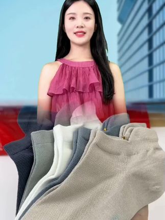 #夏日清爽必备,男士纯棉网眼透气短袜,时尚舒适,抗菌防臭。#船袜设计#爱生活爱编织