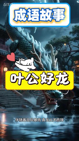 第2集|《叶公好龙》 叶公好龙是指嘴上说爱好某物,实际上并不喜欢。
这个故事告诉我们做人要言行一致,表里如一。#成语 #成语故事 #成语积累