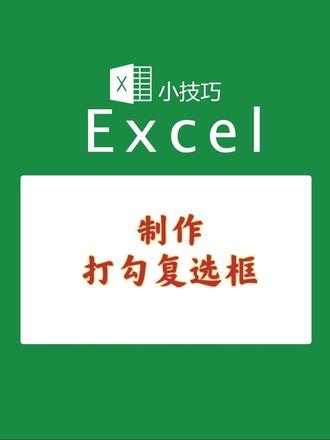 还做不出复选框?自己动手1分钟搞定!#excel复选框 #办公小技巧#打工人自救 #表格制作 #excel办工小技巧 @DOU+上热门