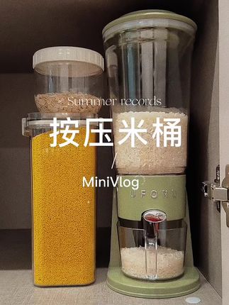 夹缝里都能放的米桶,特别节省空间,使用也很方便,一健就可以按压取米#厨房米桶 #大米桶防虫防潮密封 #防潮防虫米桶 #按压米桶 #米桶