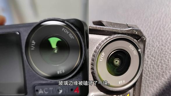 镜头盖磕坏的防水测试,没随心换不建议这样下水,直接99换个官方镜头盖#大疆action4 #防水测试