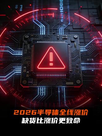 2026半导体全线涨价,缺货比涨价更致命 #芯片 #半导体 #科技